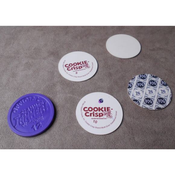 Misc Vintage POG Milkcaps Lot of 24: Slammer Jammer, WPF, Cookie Crisp, Simpsons - Picture 6 of 12